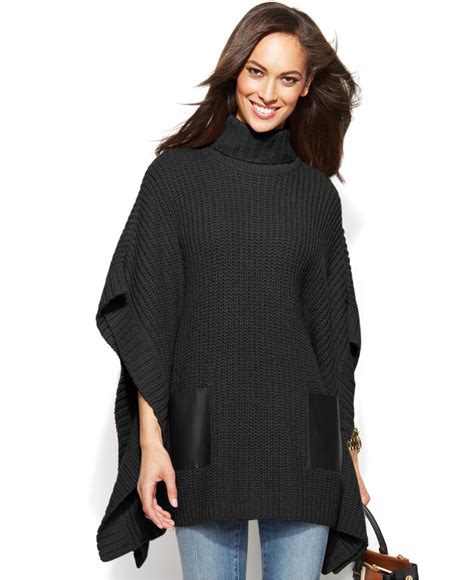 michael kors black poncho sweater|Amazon.com: Michael Kors Poncho.